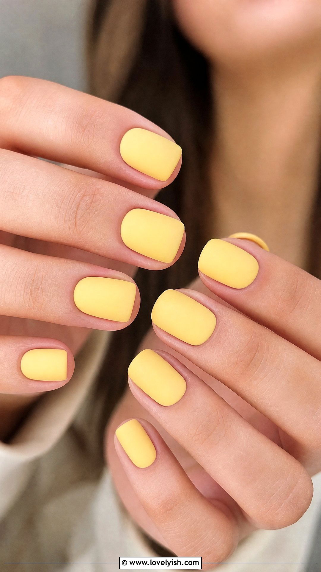 Butter Yellow Matte Nails - 50 butter yellow nails - 50 butter yellow nails