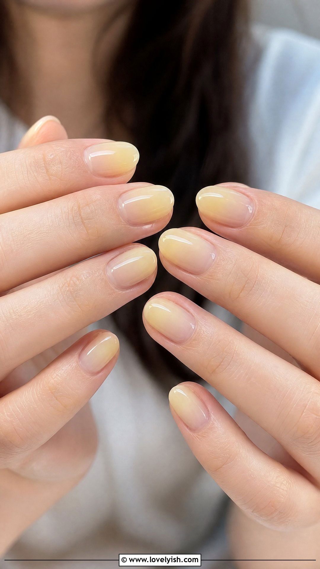 Butter Yellow Milky Nails - 50 butter yellow nails - 50 butter yellow nails