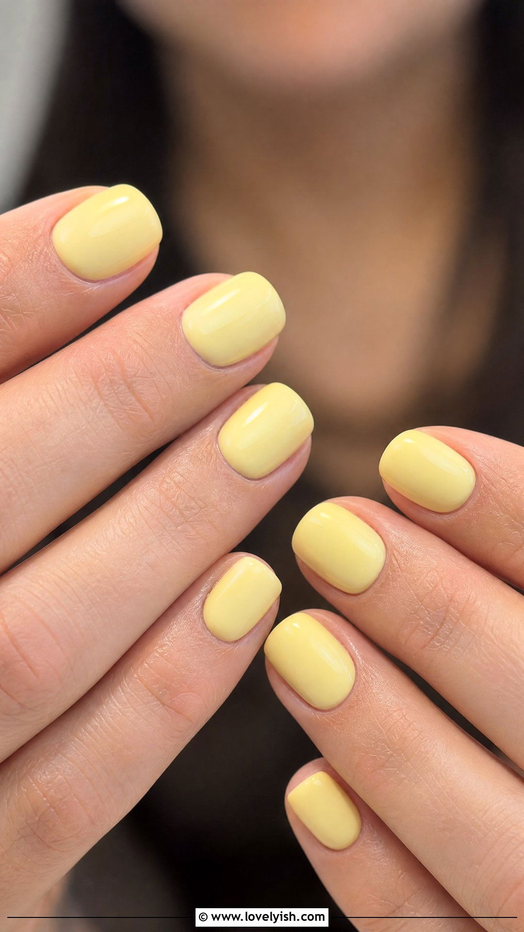 Butter Yellow Short Acrylic Nails - 50 short acrylic nails - 50 short acrylic nails