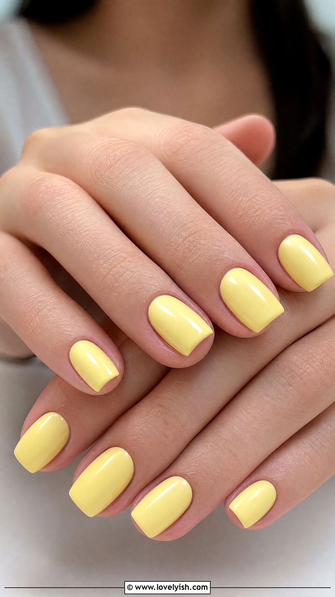 Butter Yellow Short Coffin Nails - 38 short coffin nail designs - 38 short coffin nail designs