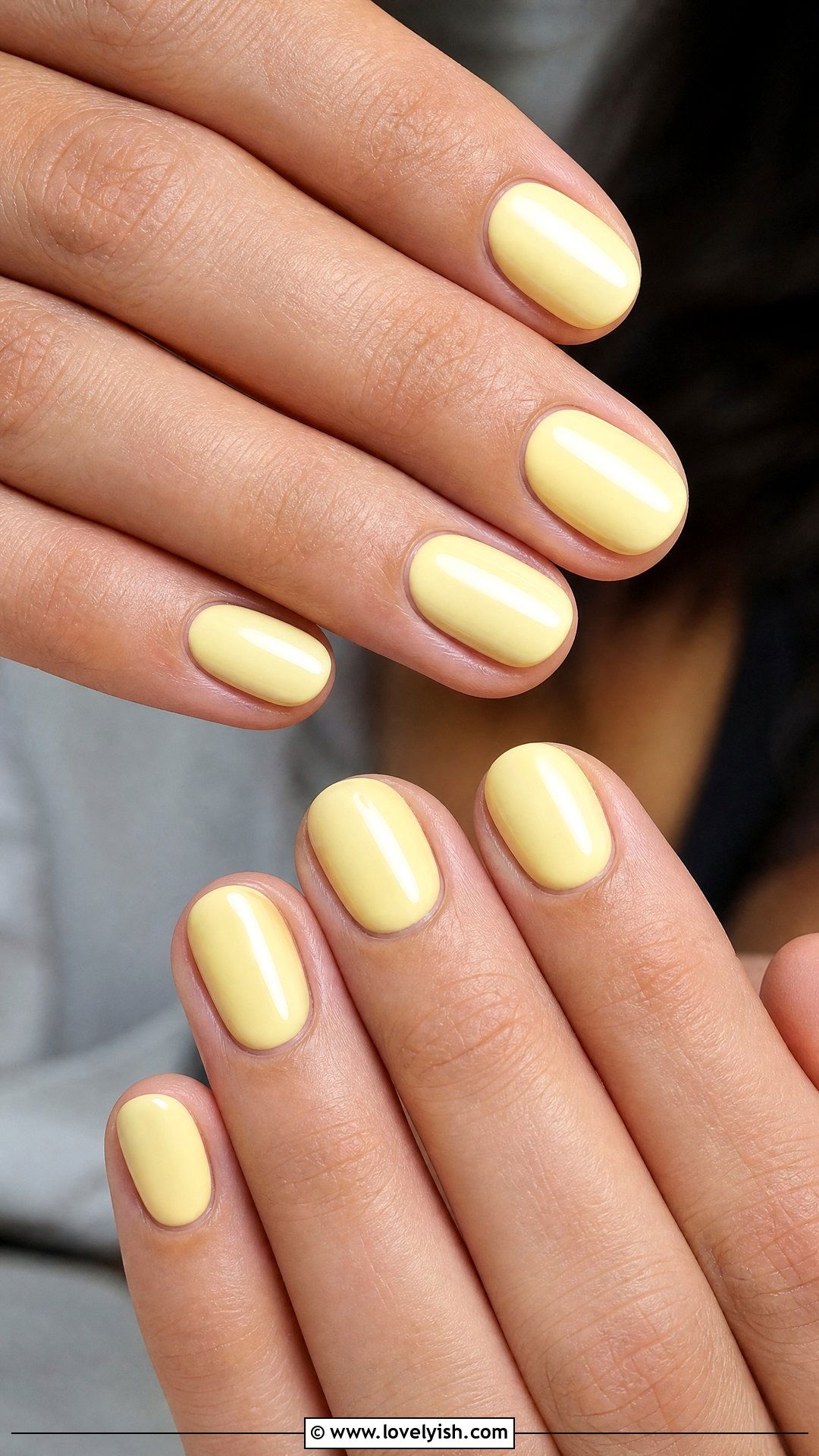 Butter Yellow Short Oval Nails - 50 short oval nails - 50 short oval nails