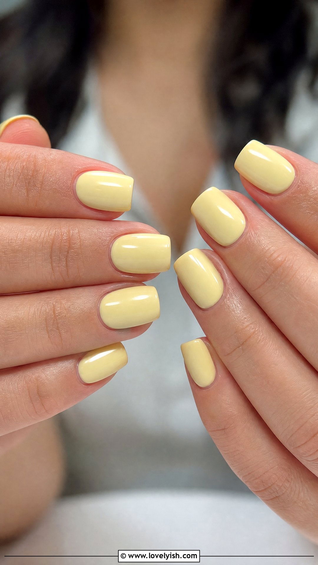 Butter Yellow Square Nails - 50 square nails - 50 square nails