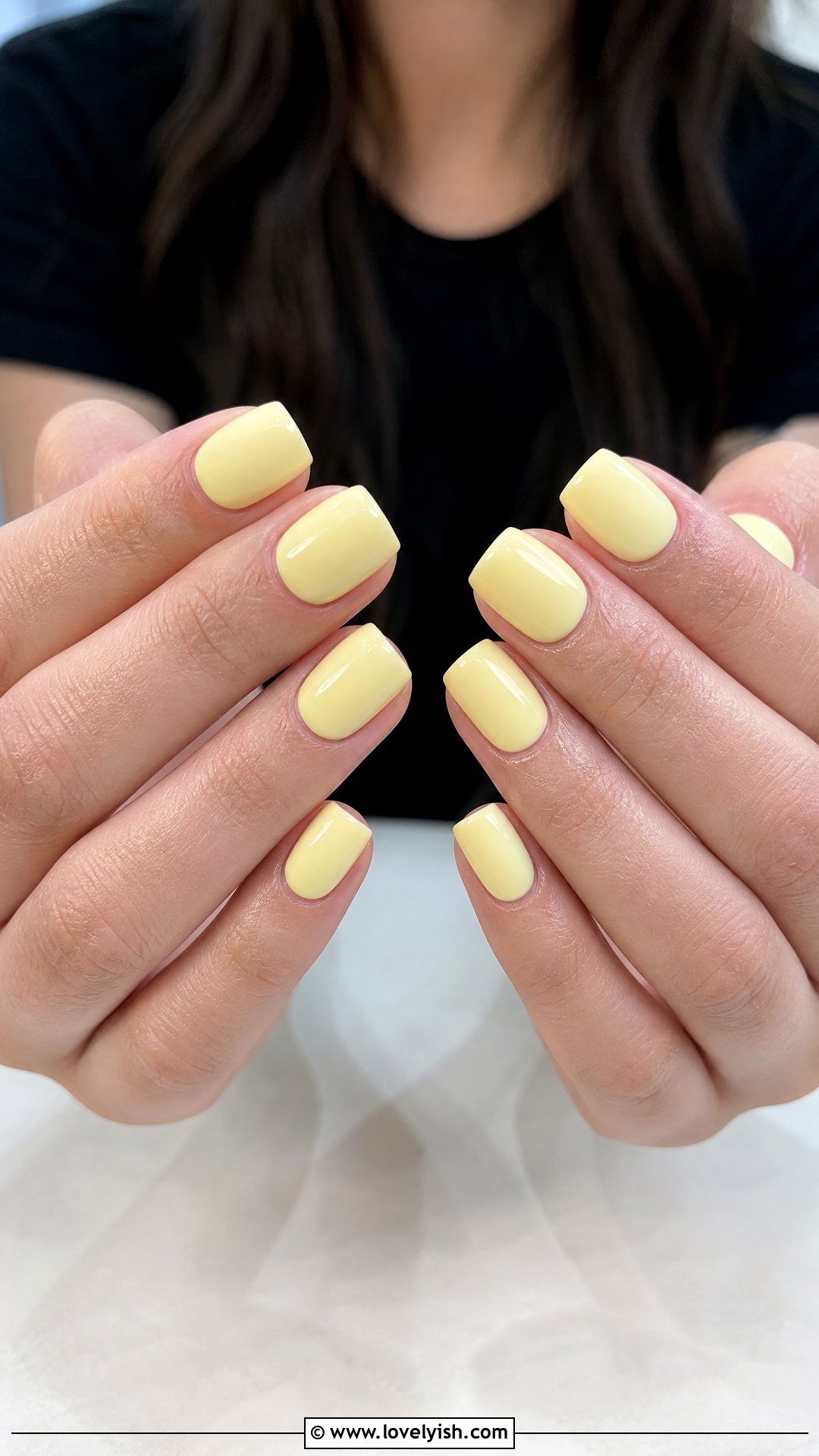 Butter Yellow Square Nails - 50 butter yellow nails - 50 butter yellow nails