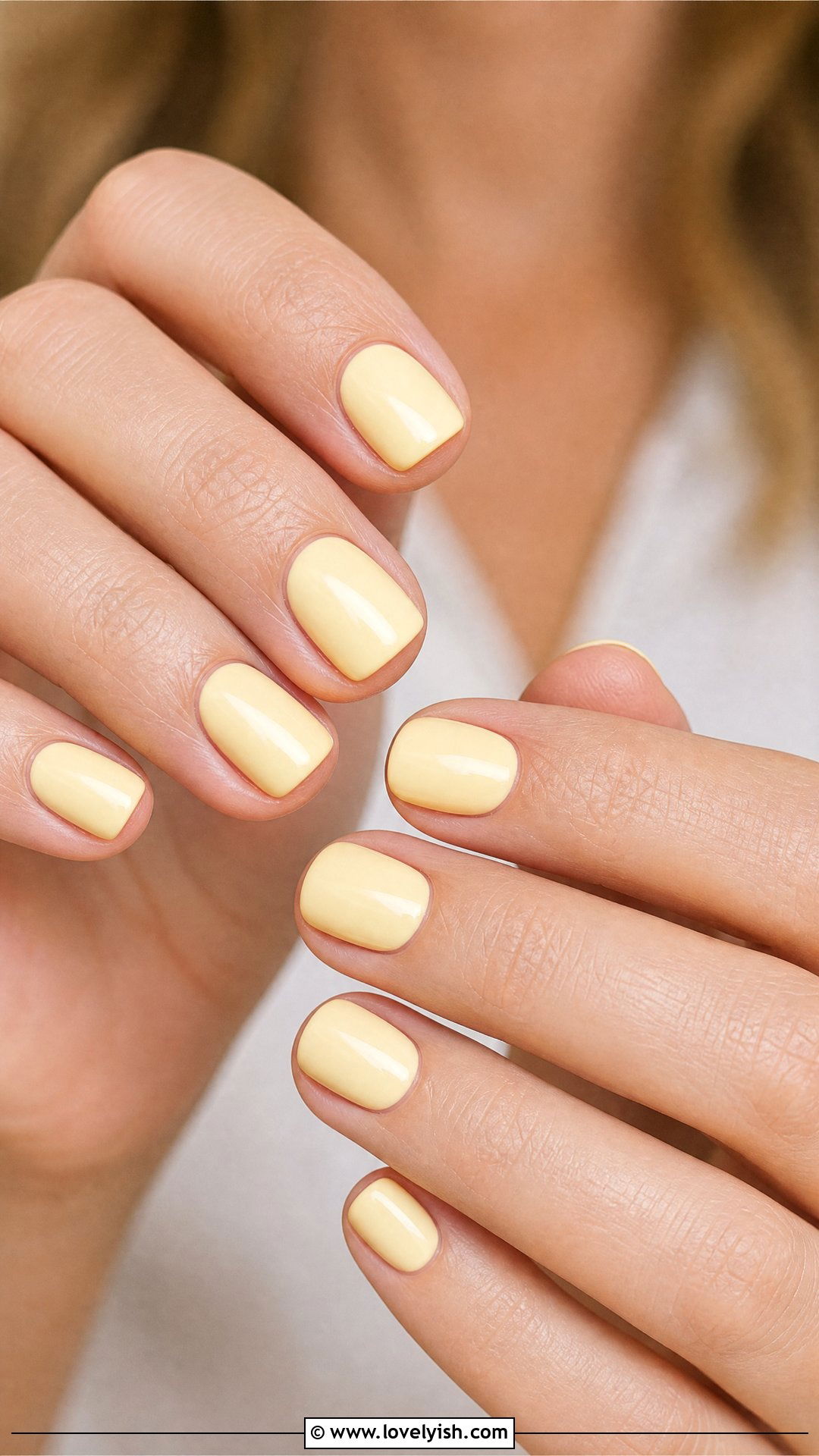 Butter Yellow Squoval Nails - 50 squoval nails - 50 squoval nails