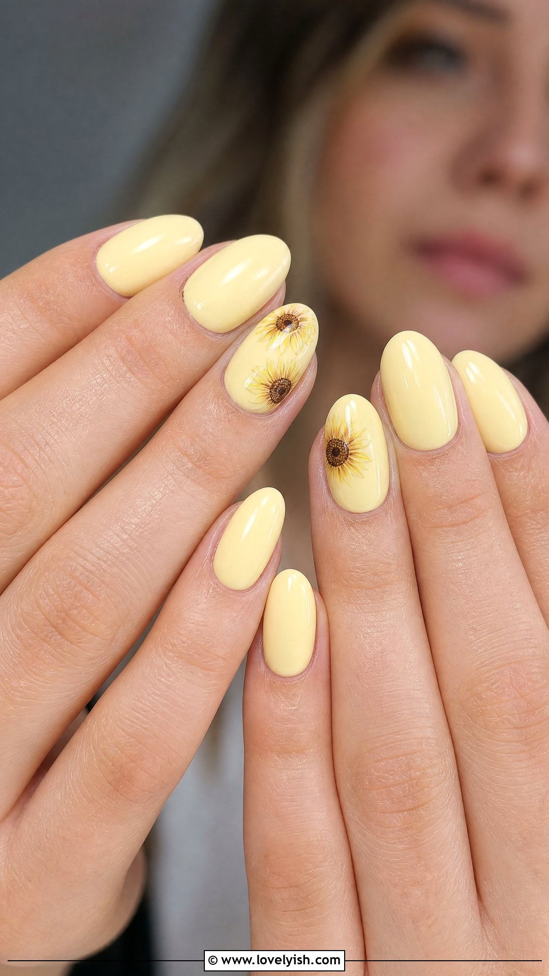Butter Yellow Sunflower Nails - 50 butter yellow nails - 50 butter yellow nails