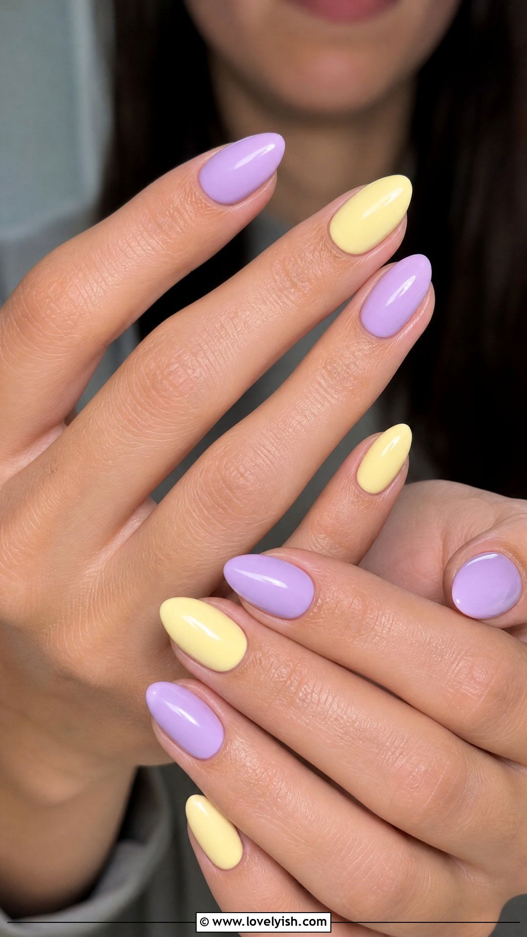 Butter Yellow and Lavender Nails - 50 butter yellow nails - 50 butter yellow nails