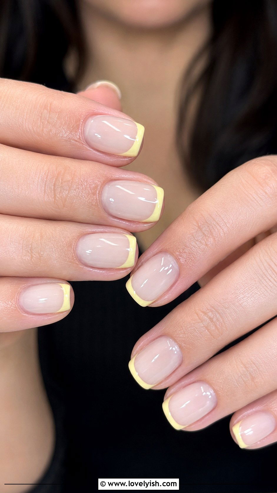 Buttercream French Tip Nails - 50 april nail designs - 50 april nail designs