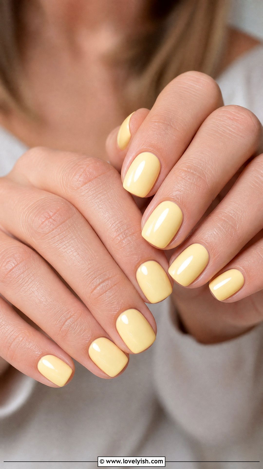 Buttercream Yellow Nails - 50 classy spring nail designs - 50 classy spring nail designs