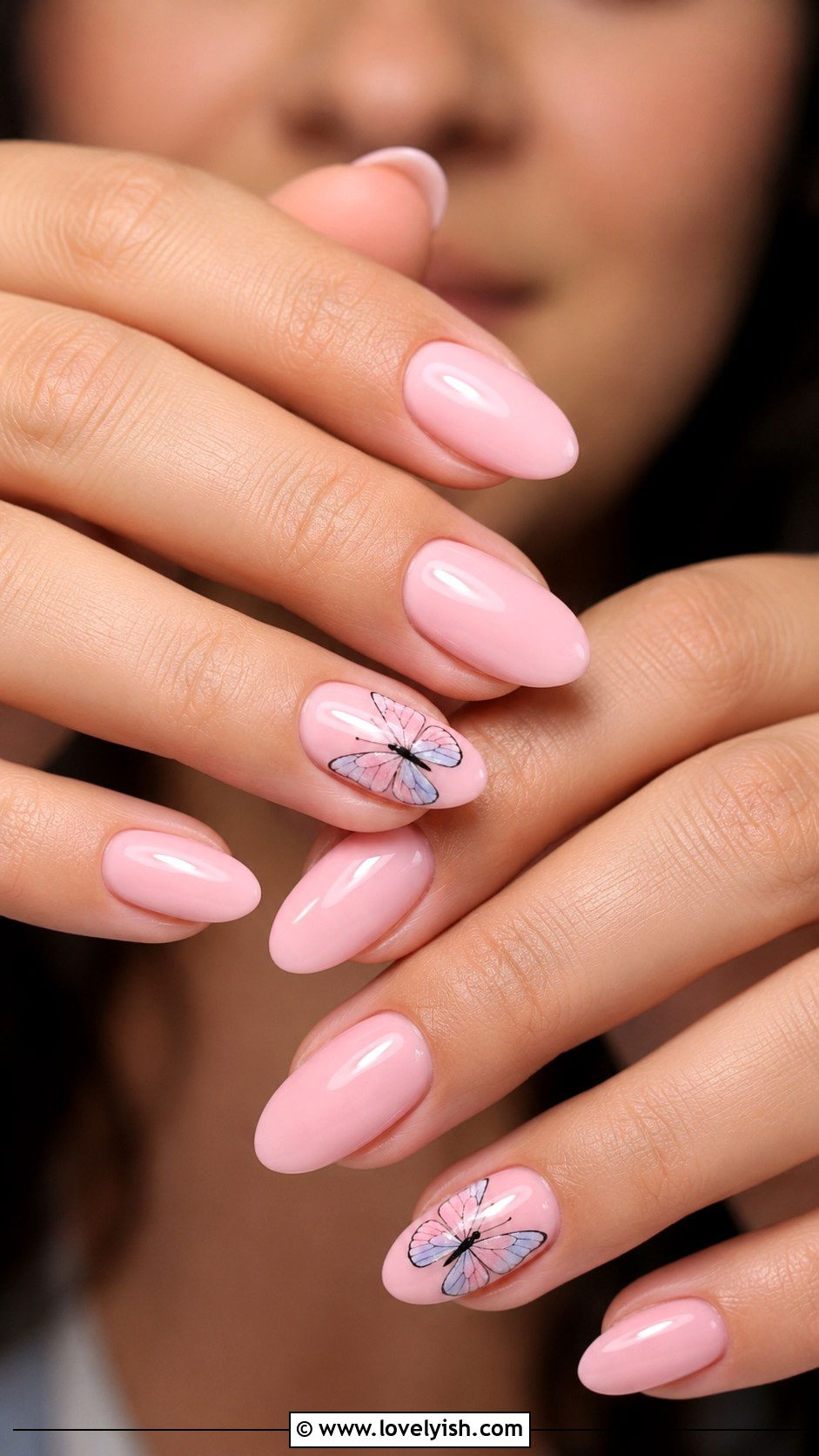 Butterfly Accent Birthday Nails - 50 birthday nails - 50 birthday nails