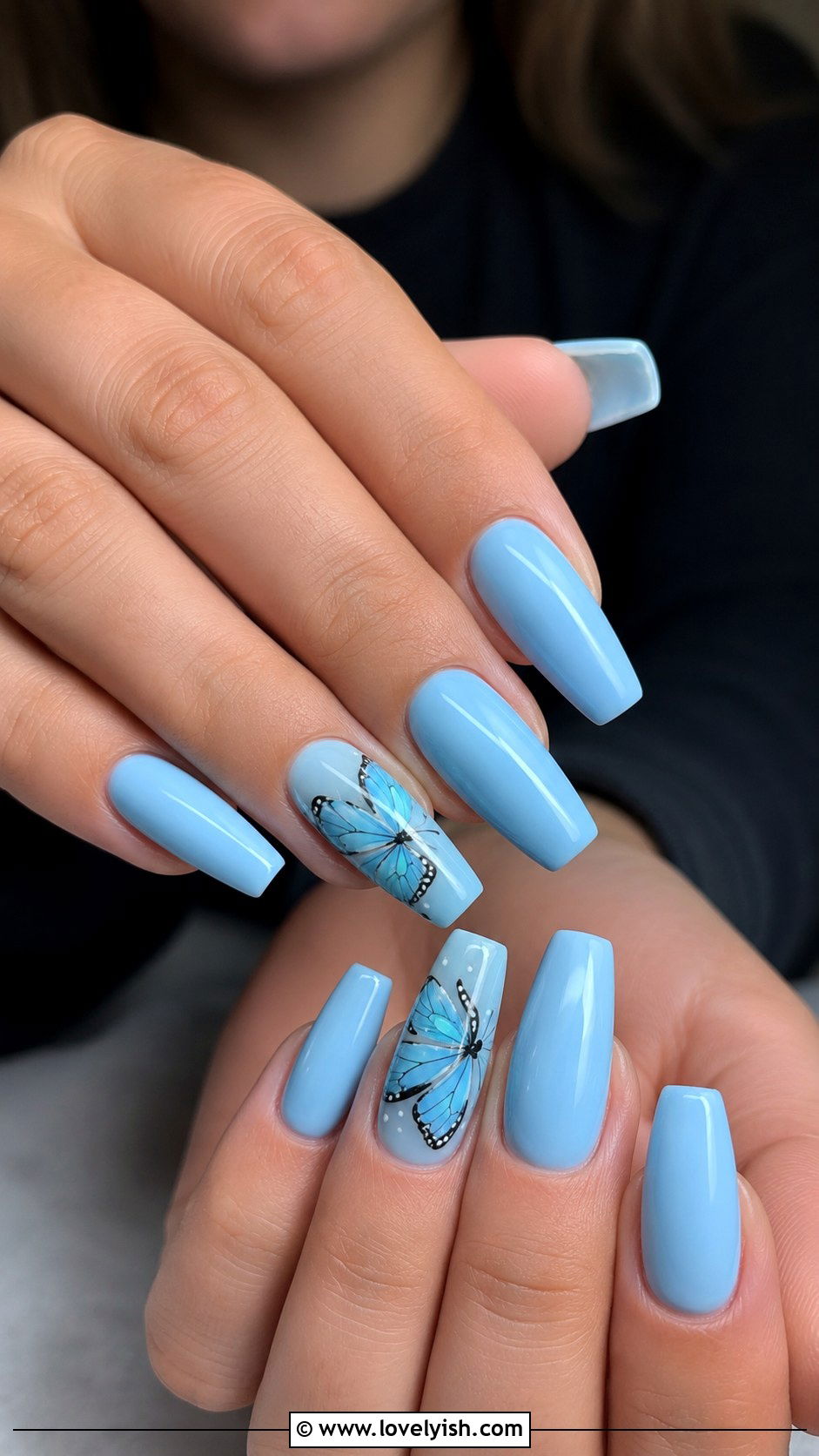 Butterfly Acrylic Nails - 42 acrylic nail designs - 42 acrylic nail designs