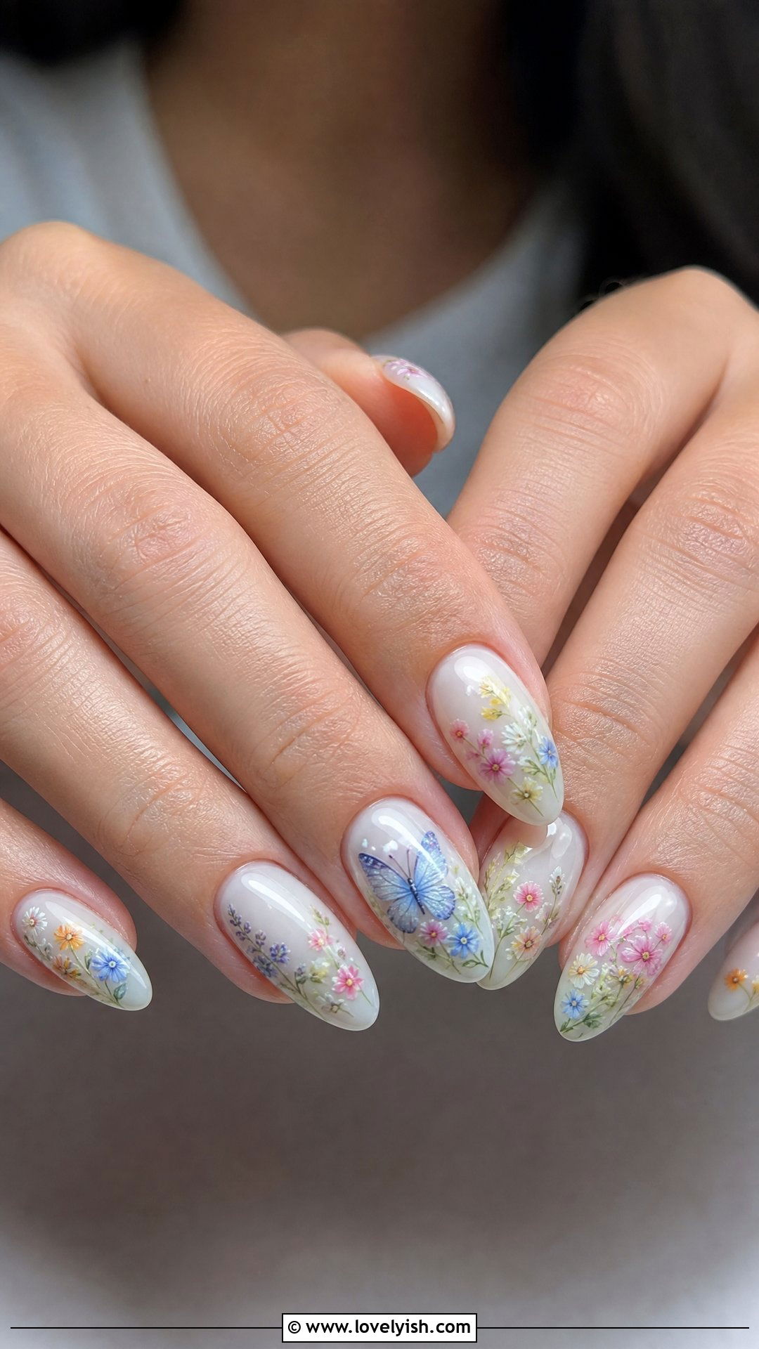 Butterfly And Flower Nails - 50 flower nails - 50 flower nails