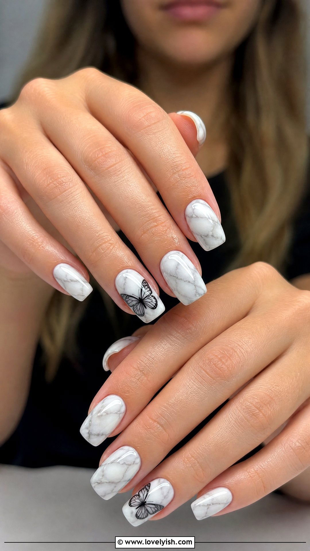 Butterfly Marble Nails - 50 butterfly nails - 50 butterfly nails
