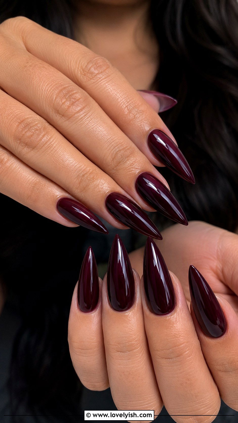 Cabernet Stiletto Nails - 50 wine nails - 50 wine nails