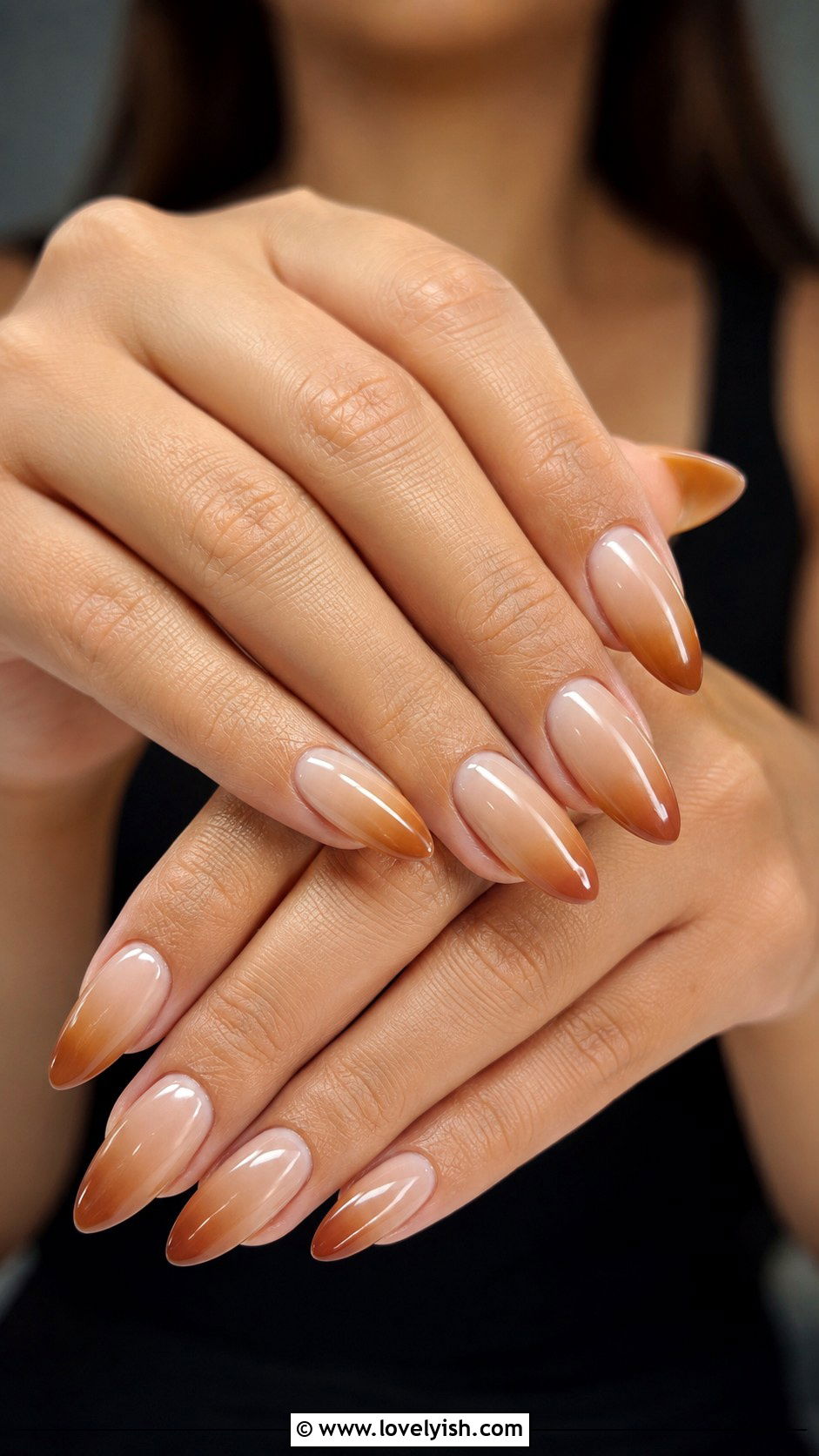 Caramel Brown Ombre Nails - 38 classy nail designs - 38 classy nail designs
