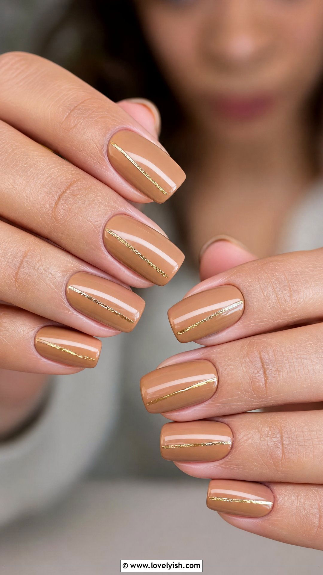Caramel Latte Squoval Nails - 50 squoval nails - 50 squoval nails