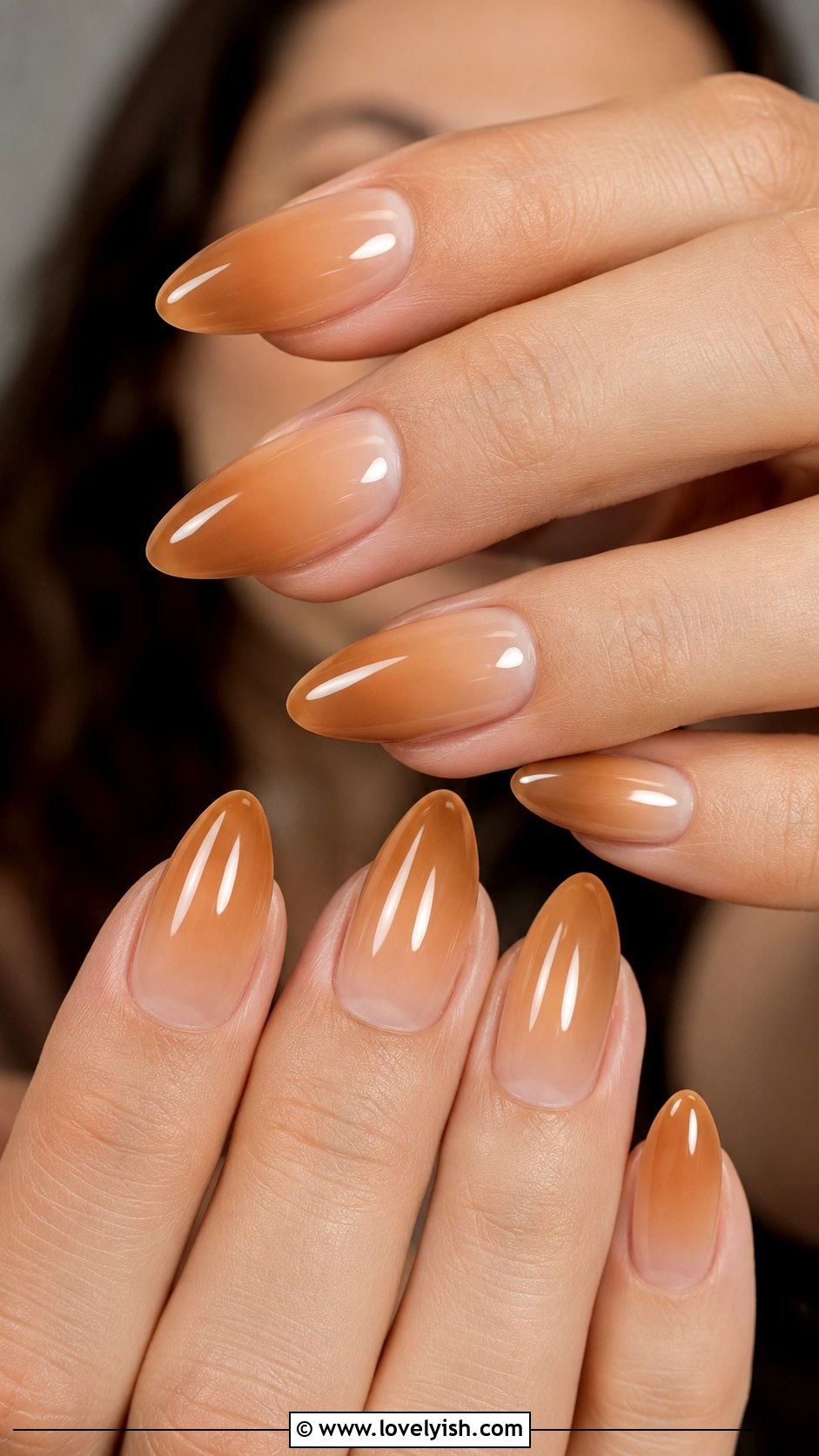 Caramel Ombre French Nails - 50 ombre french nails - 50 ombre french nails