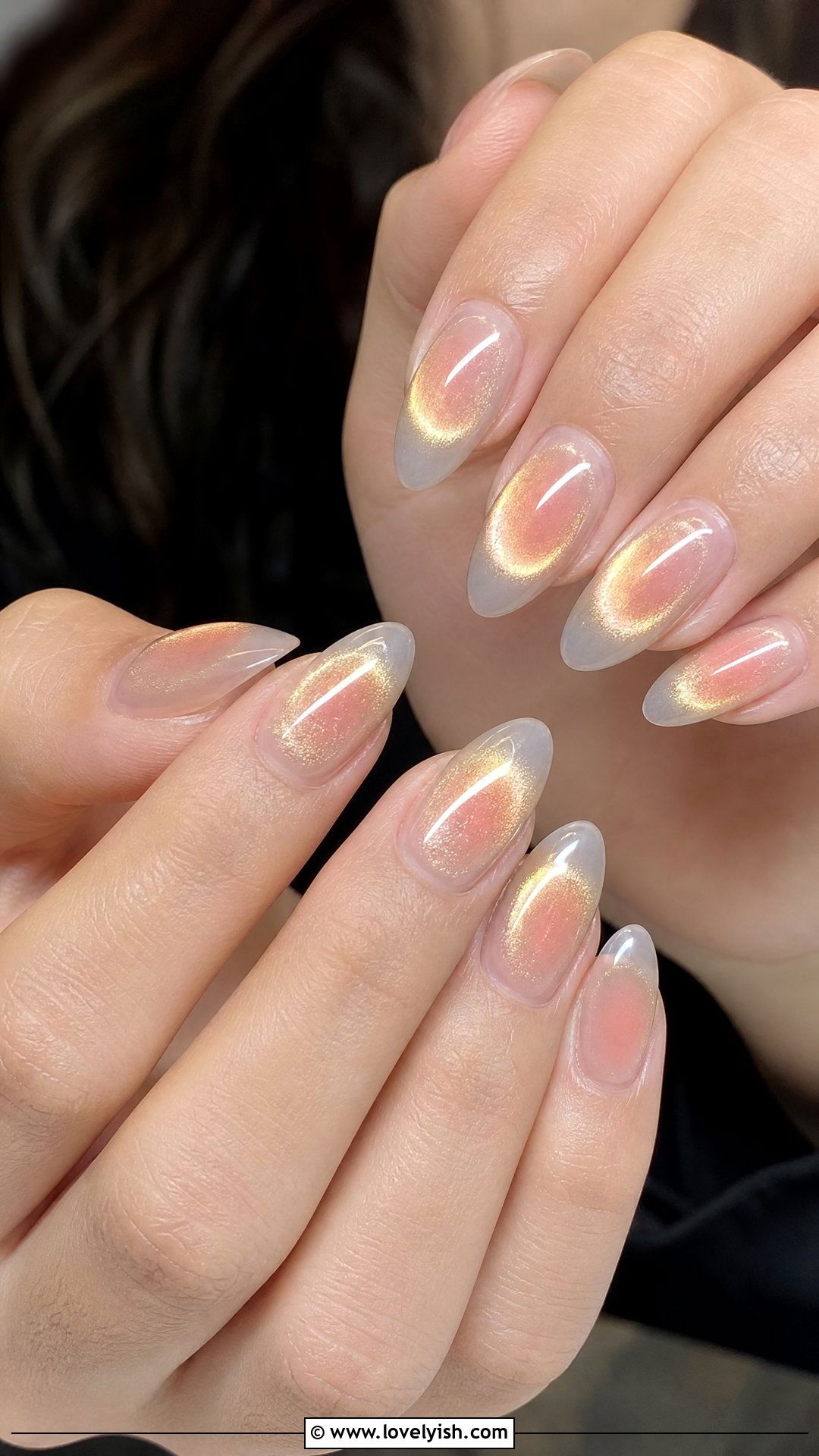 Cat Eye Aura Nails - 50 cateye nail designs - 50 cateye nail designs