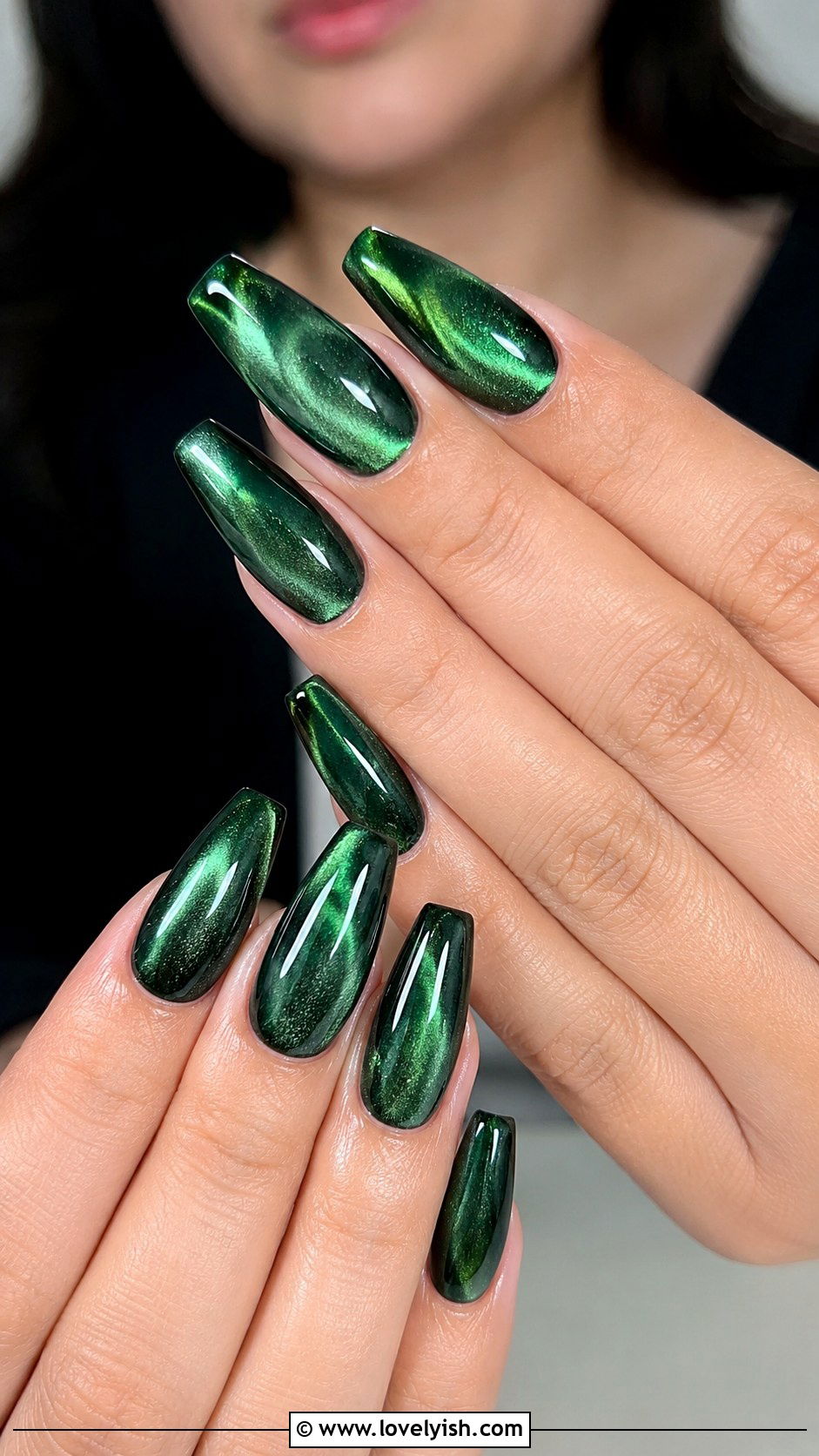 Cat Eye Coffin Nail Extensions - 48 nail extensions - 48 nail extensions
