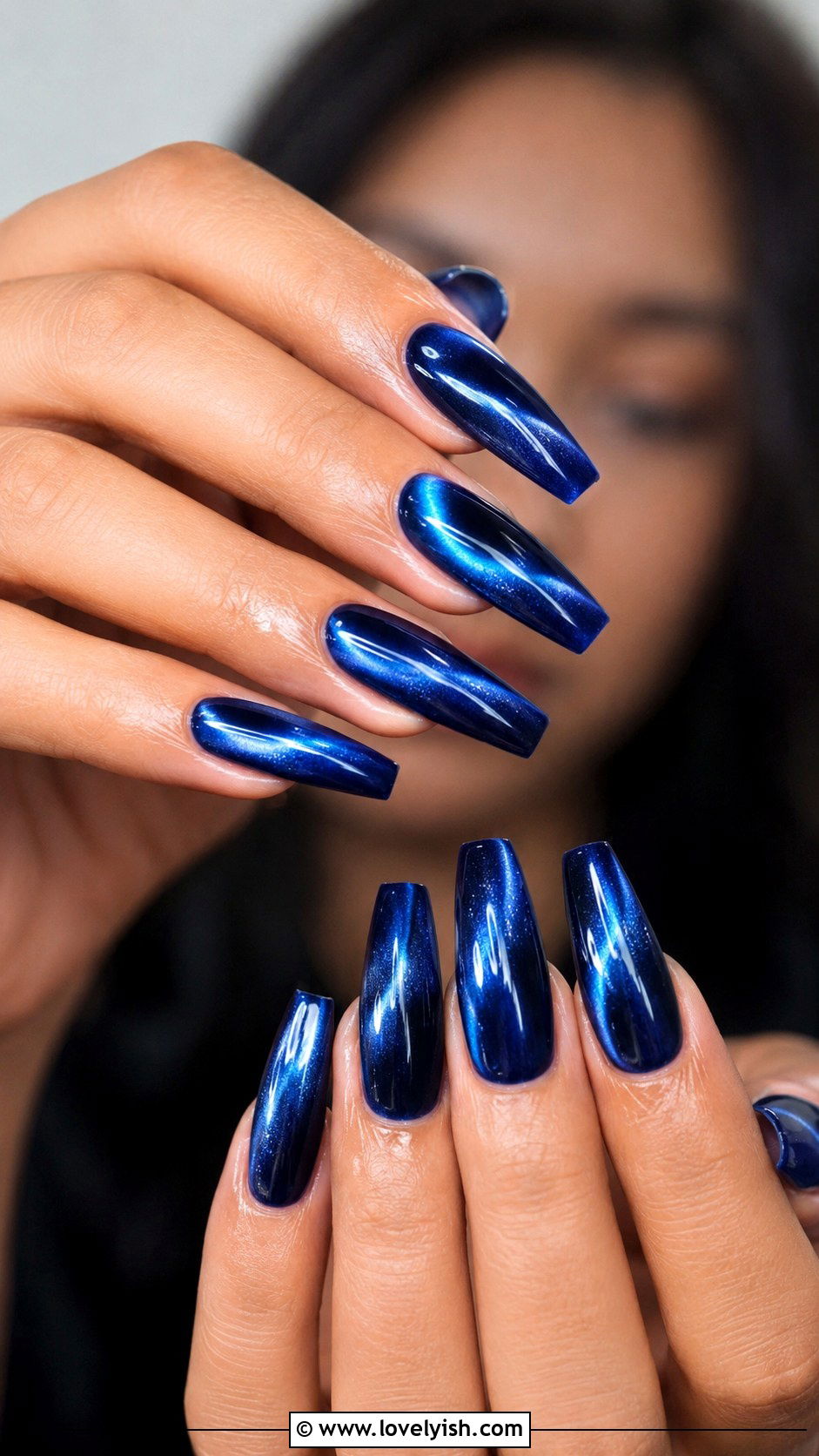 Cat Eye Coffin Nails - 25 coffin nail designs - 25 coffin nail designs