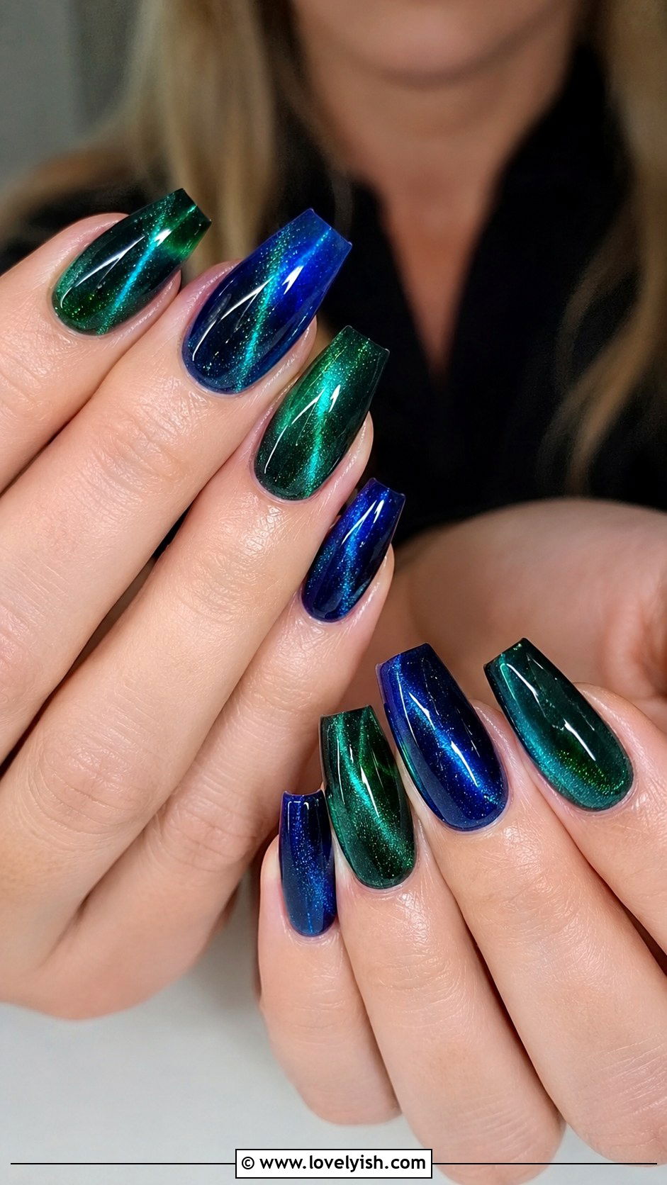 Cat Eye Magnetic Nails - 37 nails art ideas - 37 nails art ideas