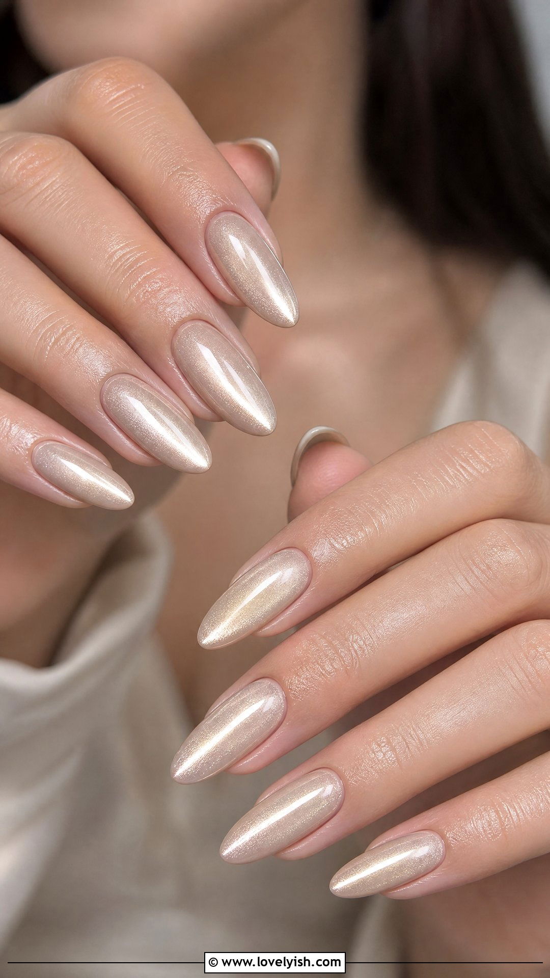 Cat Eye Pearl Bridal Nails - 50 bridal nails - 50 bridal nails