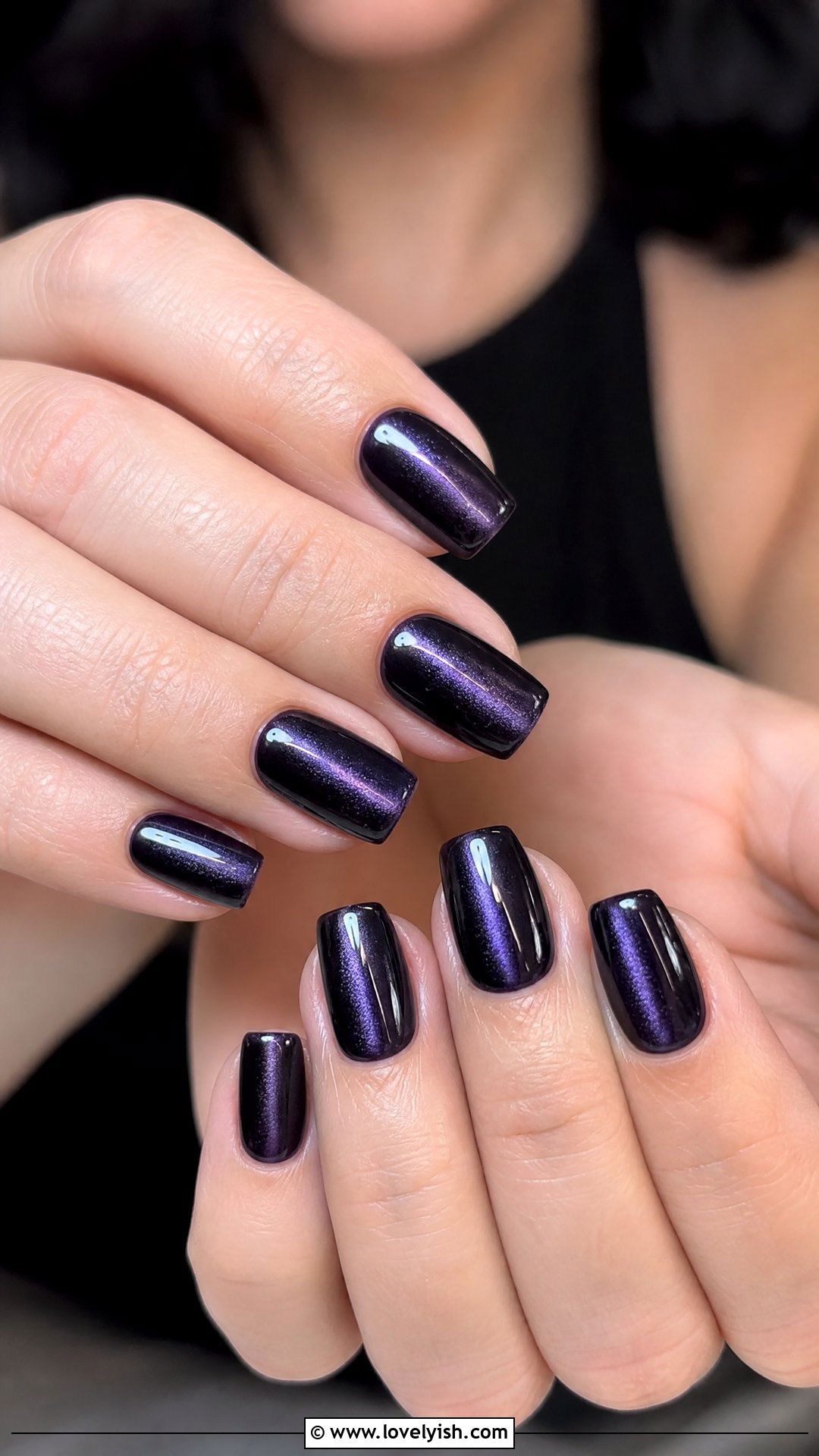 Cat Eye Short Coffin Nails - 38 short coffin nail designs - 38 short coffin nail designs