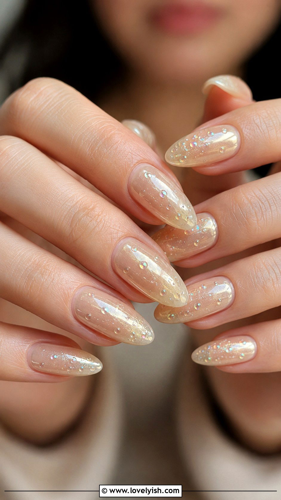 Champagne Bubble Birthday Nails - 50 birthday nails - 50 birthday nails