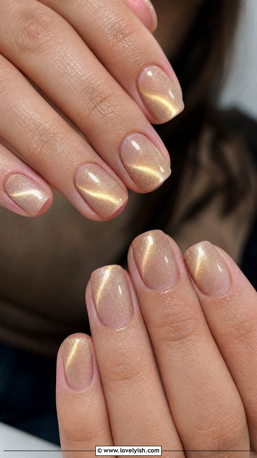 Champagne Cat Eye Nails - 38 cat eye nail designs - 38 cat eye nail designs