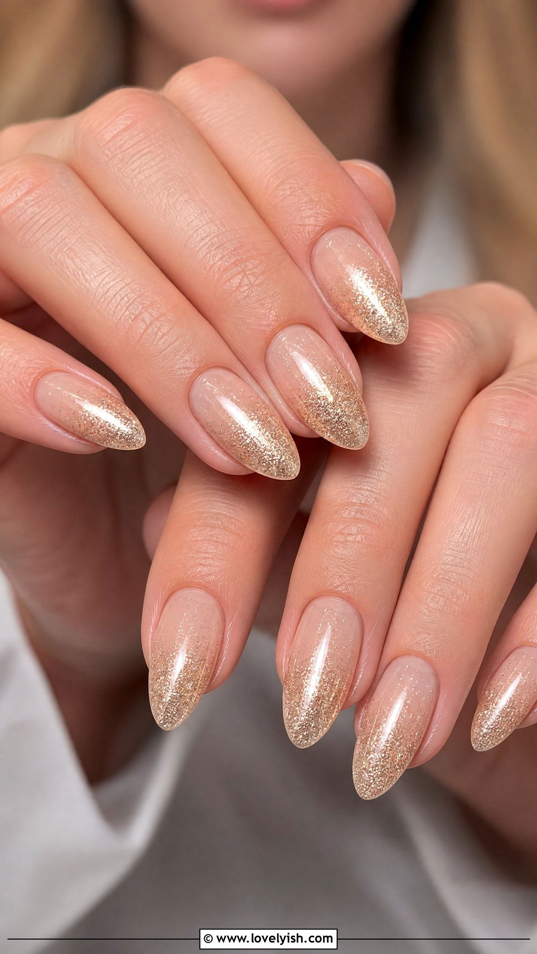 Champagne Glitter Ombre Wedding Nails - 50 classic wedding nails - 50 classic wedding nails