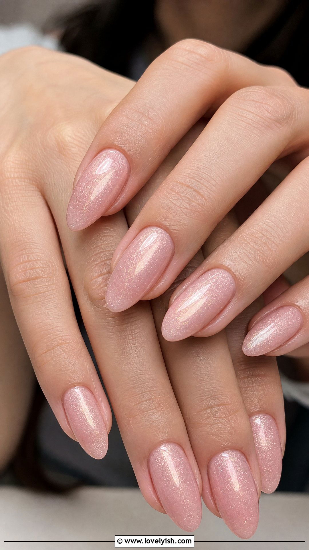 Champagne Pink Shimmer Nails - 50 classy pink nails - 50 classy pink nails