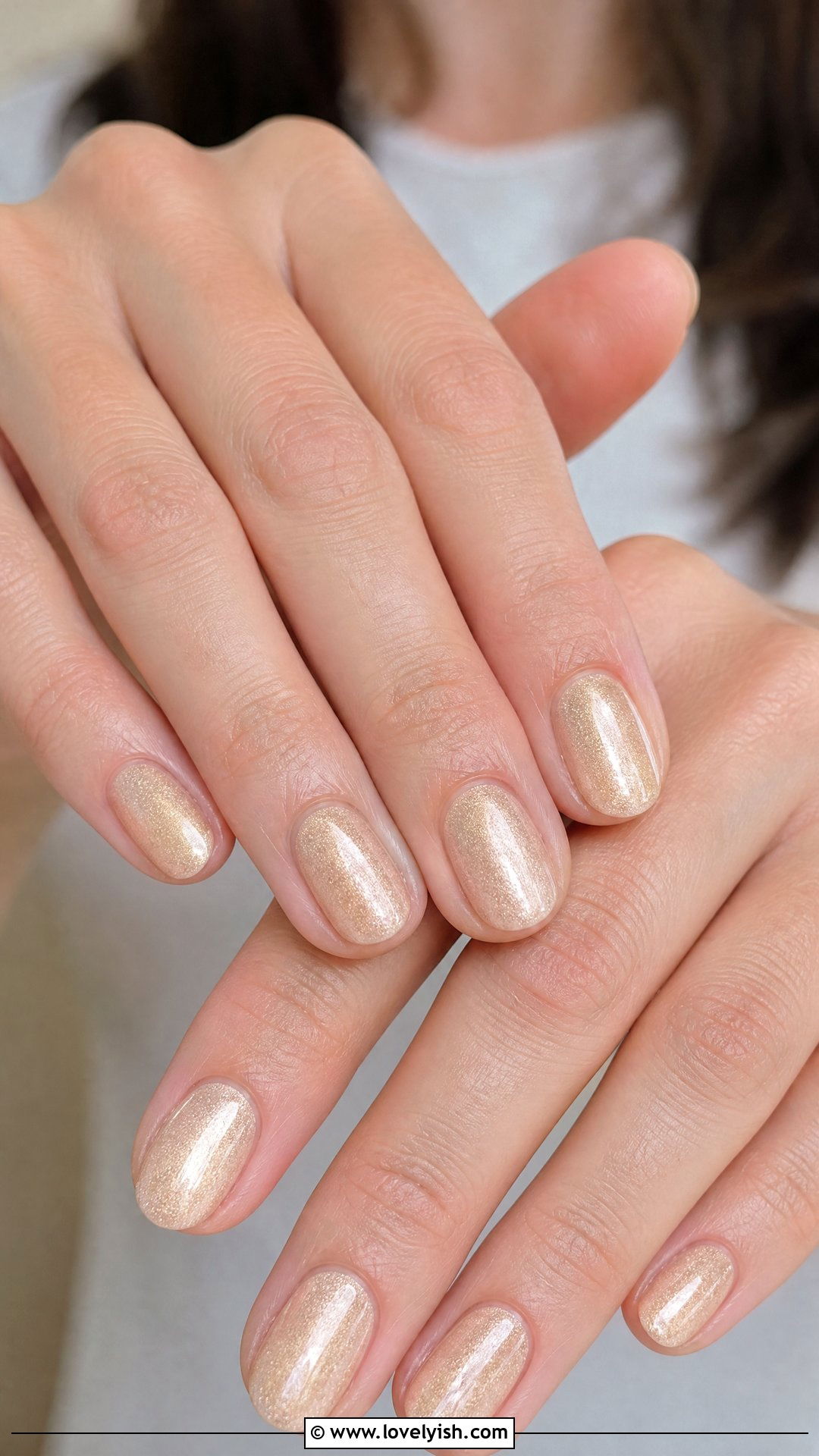 Champagne Shimmer Bridal Nails - 50 bridal nails - 50 bridal nails
