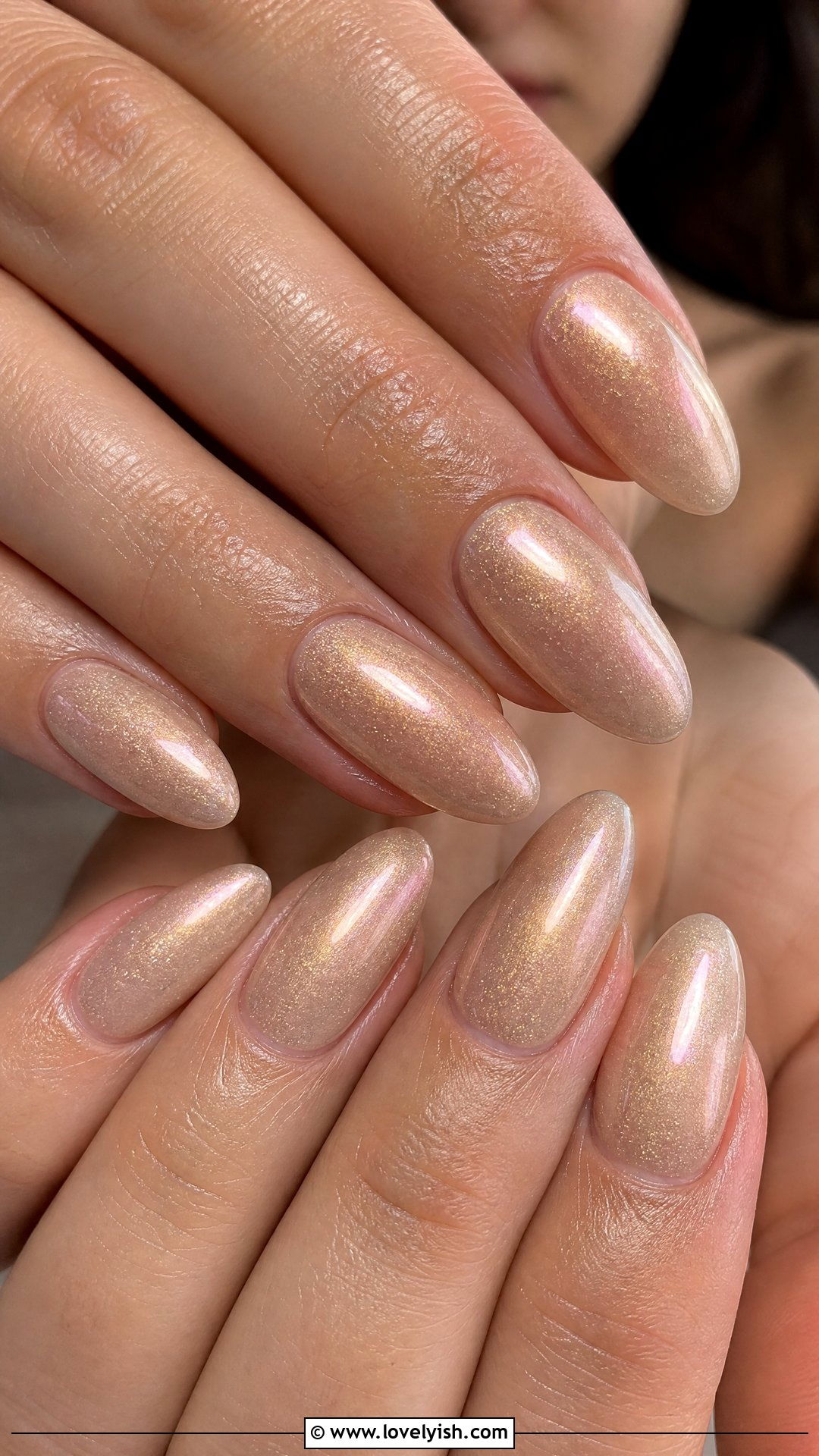 Champagne Shimmer Engagement Nails - 50 engagement nails - 50 engagement nails