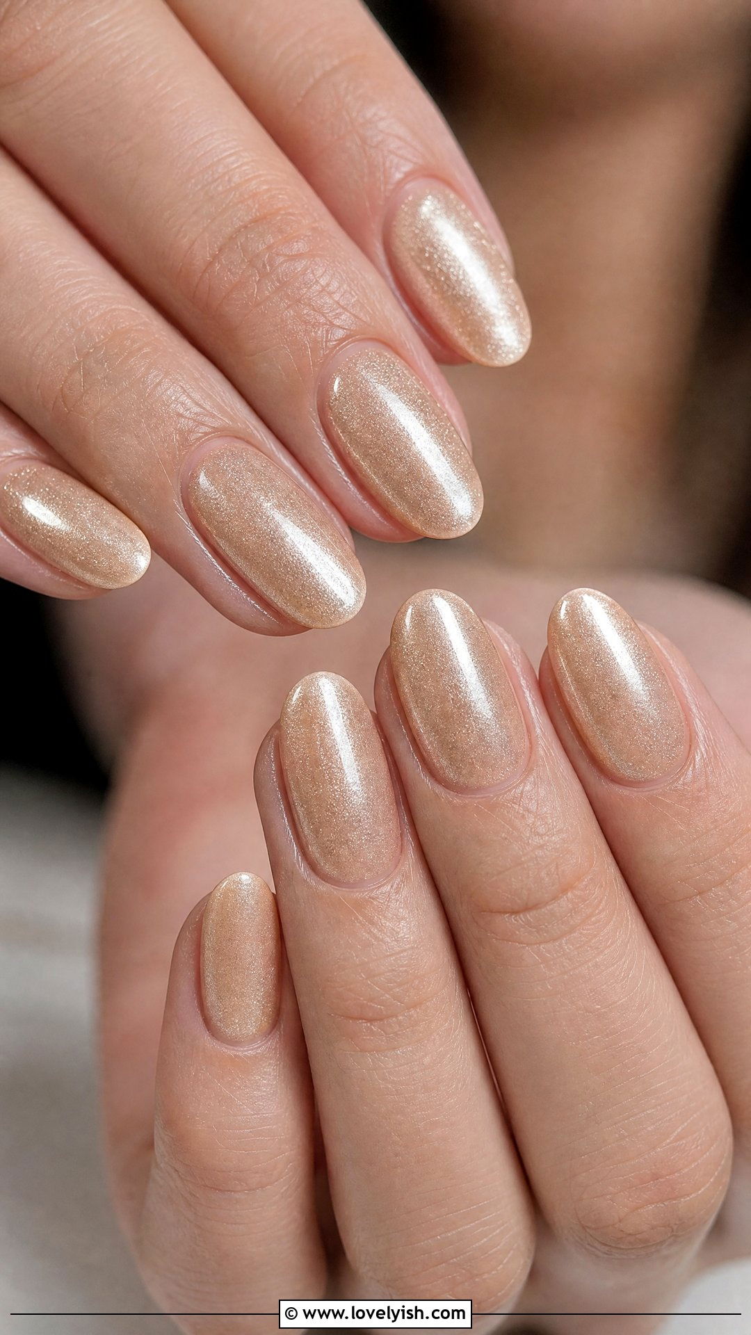 Champagne Shimmer Nails - 50 classic nail designs - 50 classic nail designs
