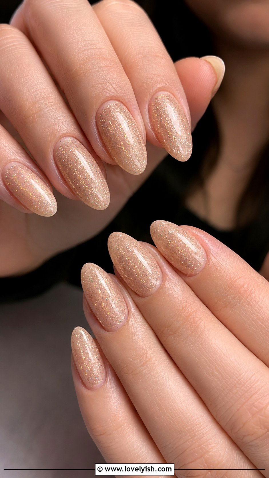 Champagne Shimmer Nails - 47 nail inspiration - 47 nail inspiration