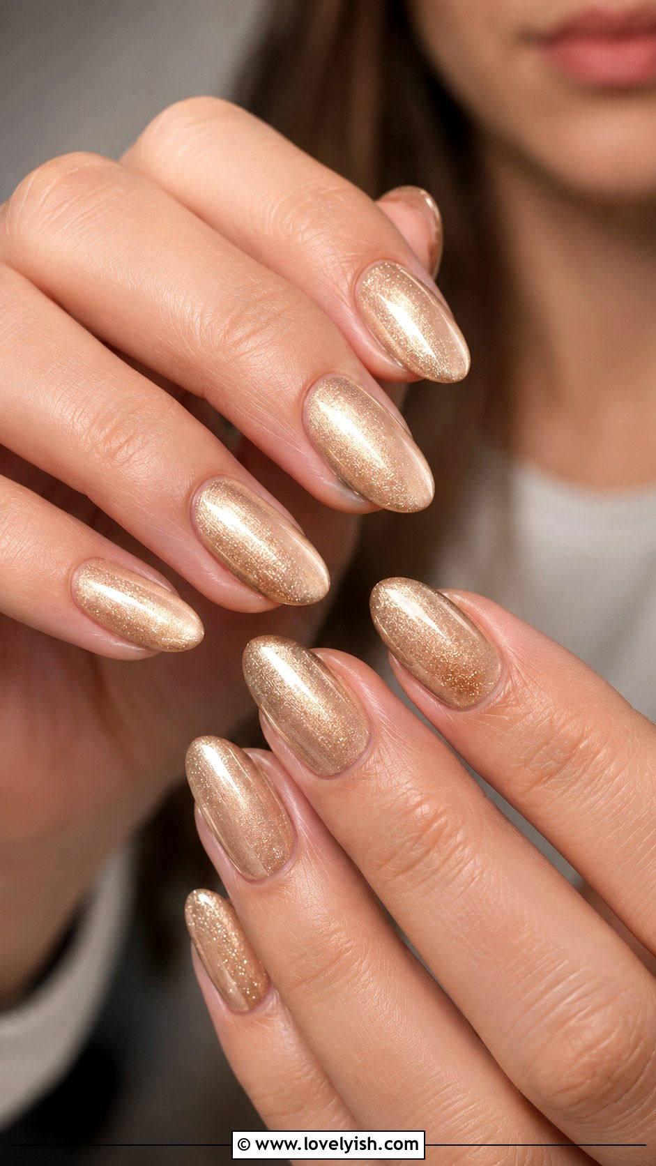 Champagne Velvet Prom Nails - 50 prom nails - 50 prom nails