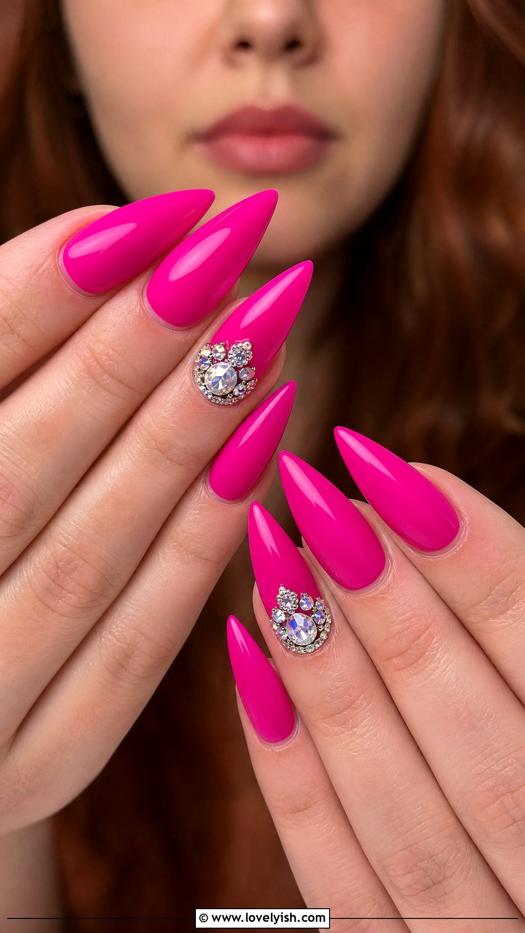 Chappell Roan Hot Pink Pageant Nails - 50 concert nails - 50 concert nails