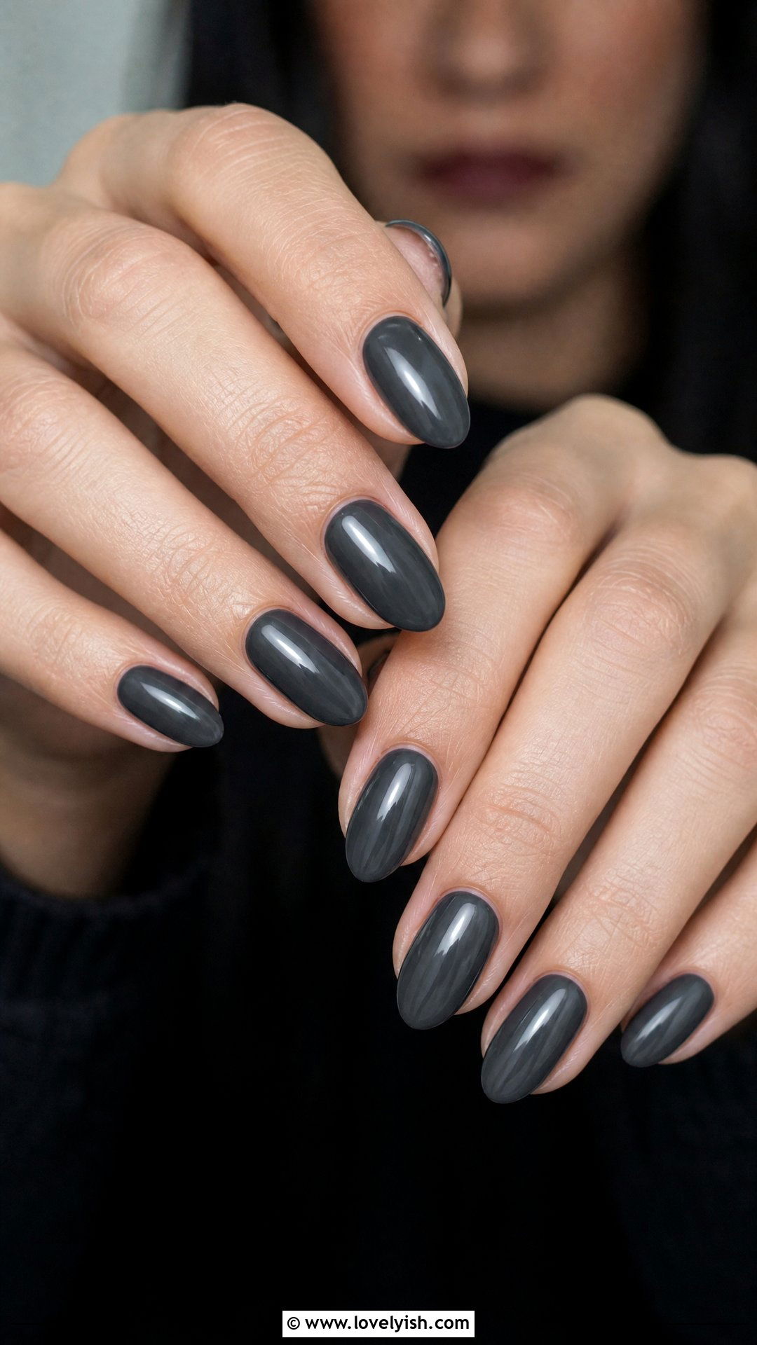 Charcoal Grey Gothic Nails - 50 gothic nails - 50 gothic nails