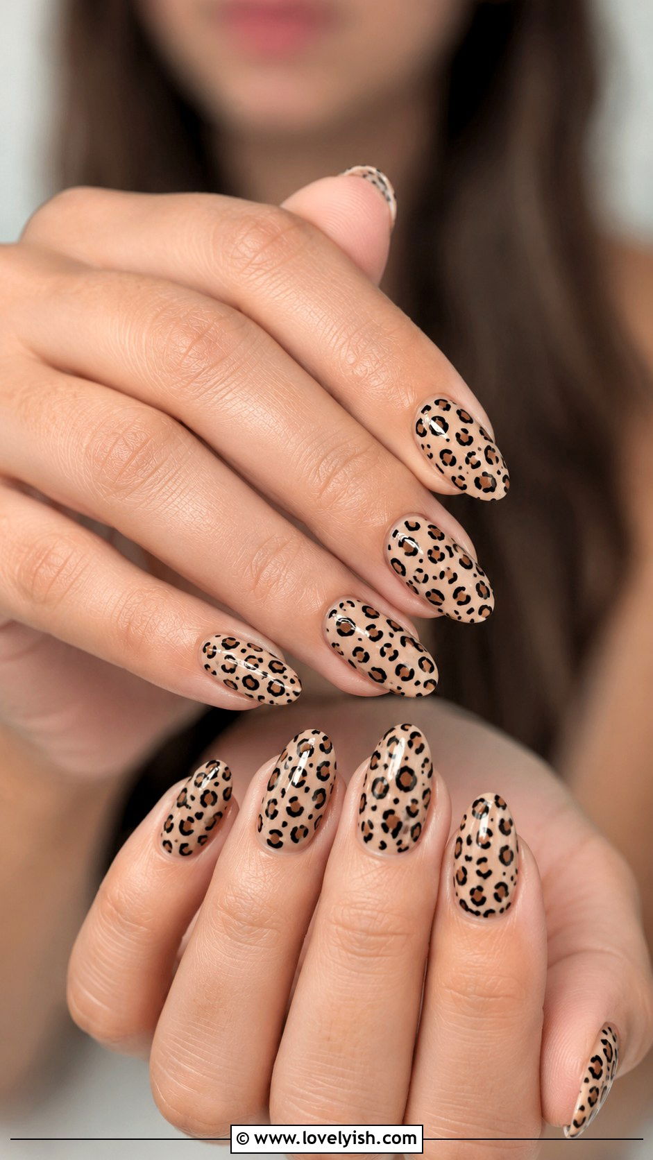 Cheetah Print Almond Nails - 50 almond nails - 50 almond nails