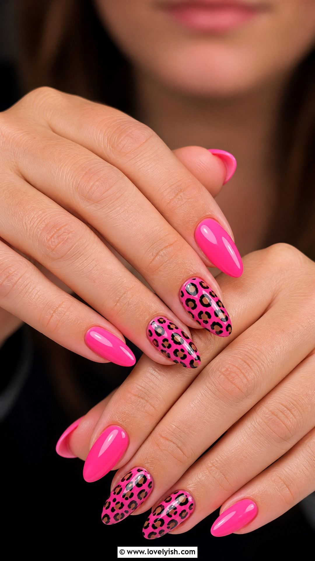 Cheetah Print on Pink Nails - 43 summer nail designs - 43 summer nail designs