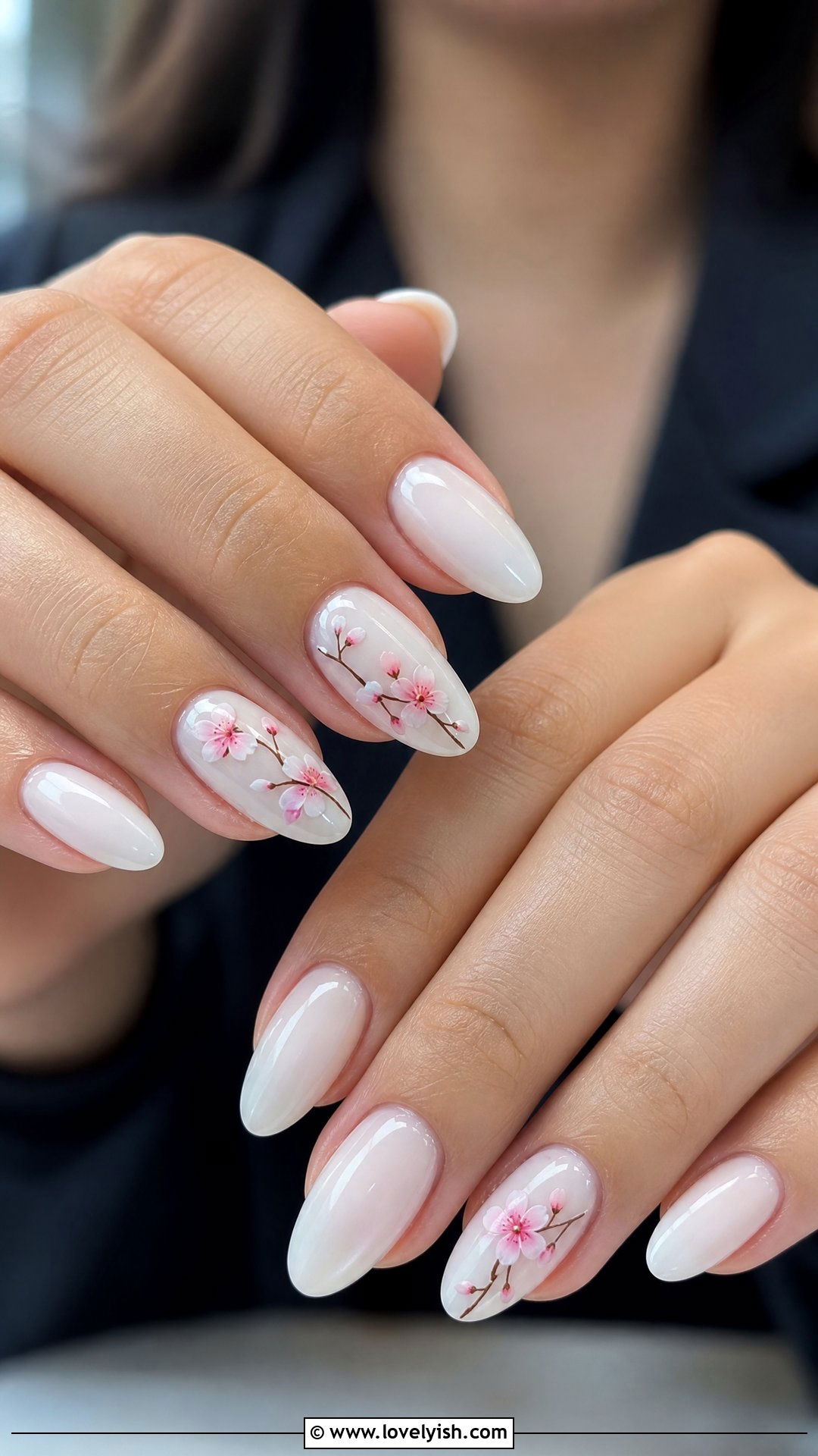 Cherry Blossom Accent Nails - 50 feminine nails - 50 feminine nails