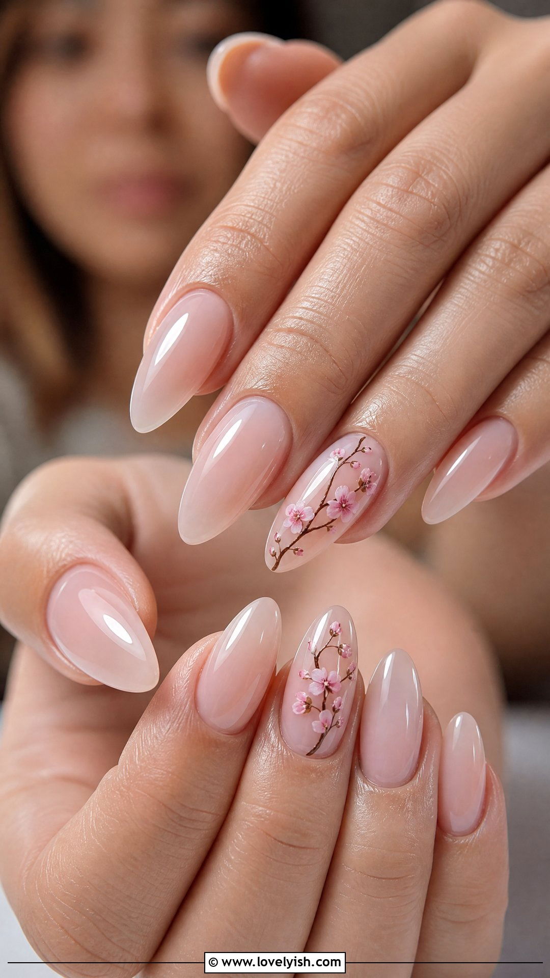 Cherry Blossom Branch Accent Nails - 50 cherry blossom nails - 50 cherry blossom nails