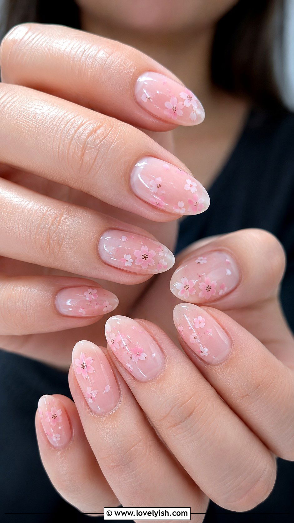 Cherry Blossom Pink Nails - 50 pretty nails - 50 pretty nails