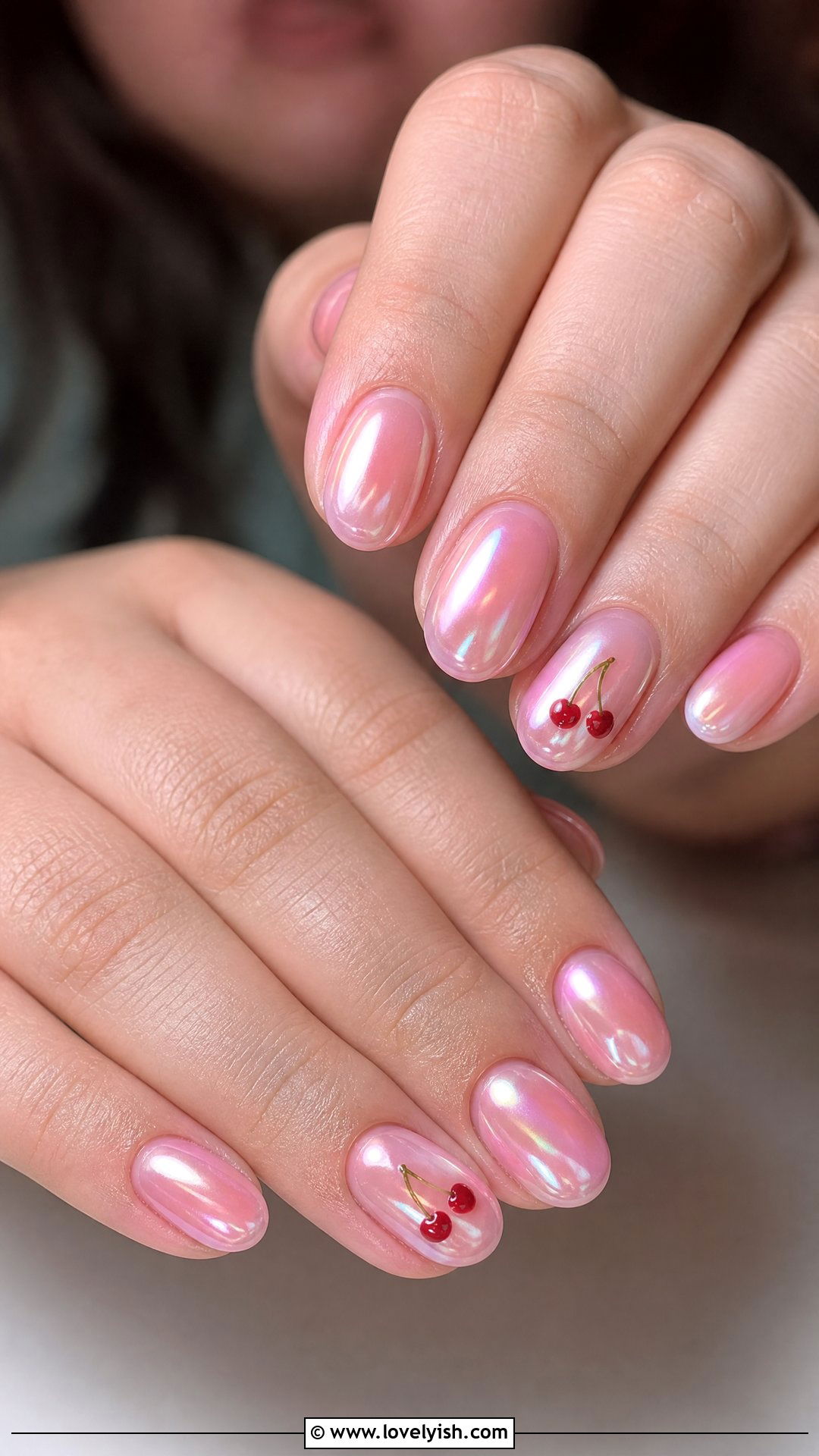 Cherry Glazed Donut Nails - 50 cherry nails - 50 cherry nails