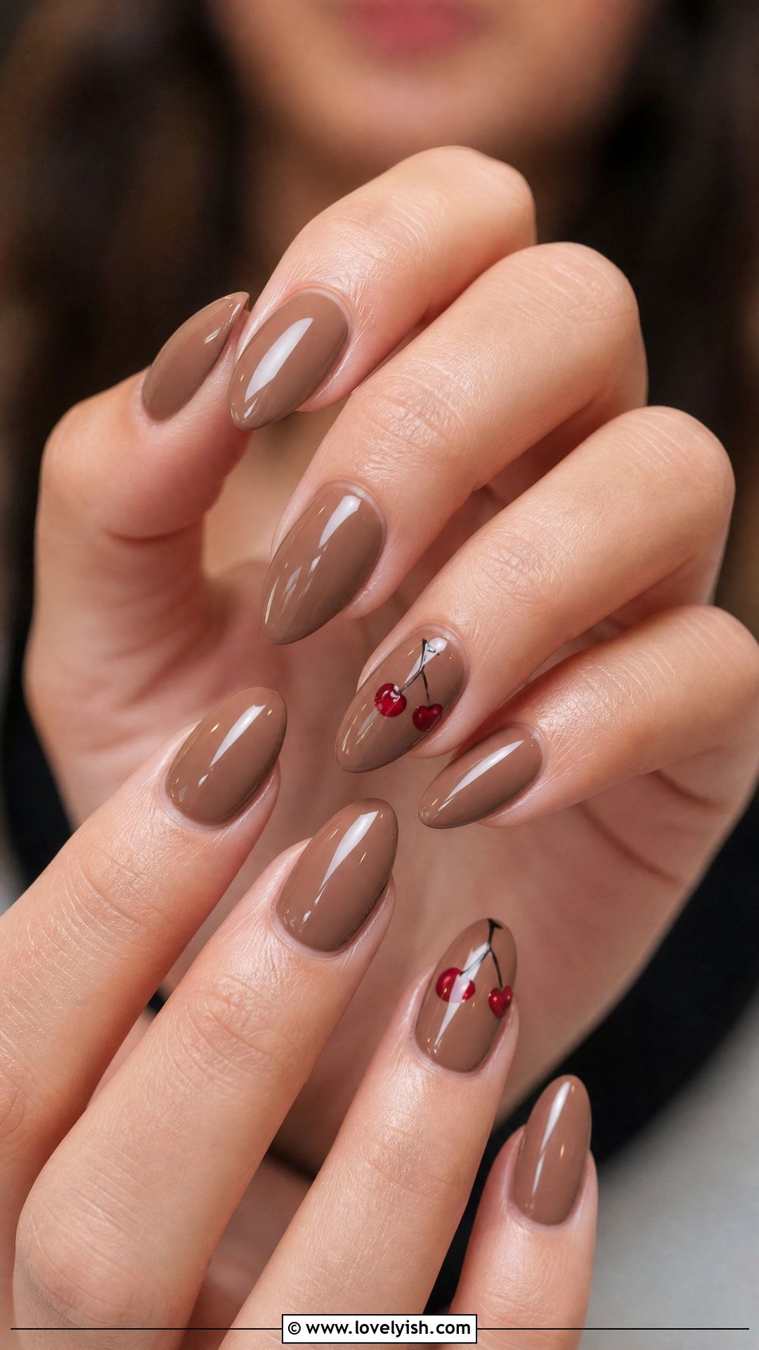 Cherry Mocha Nails - 50 cherry nails - 50 cherry nails