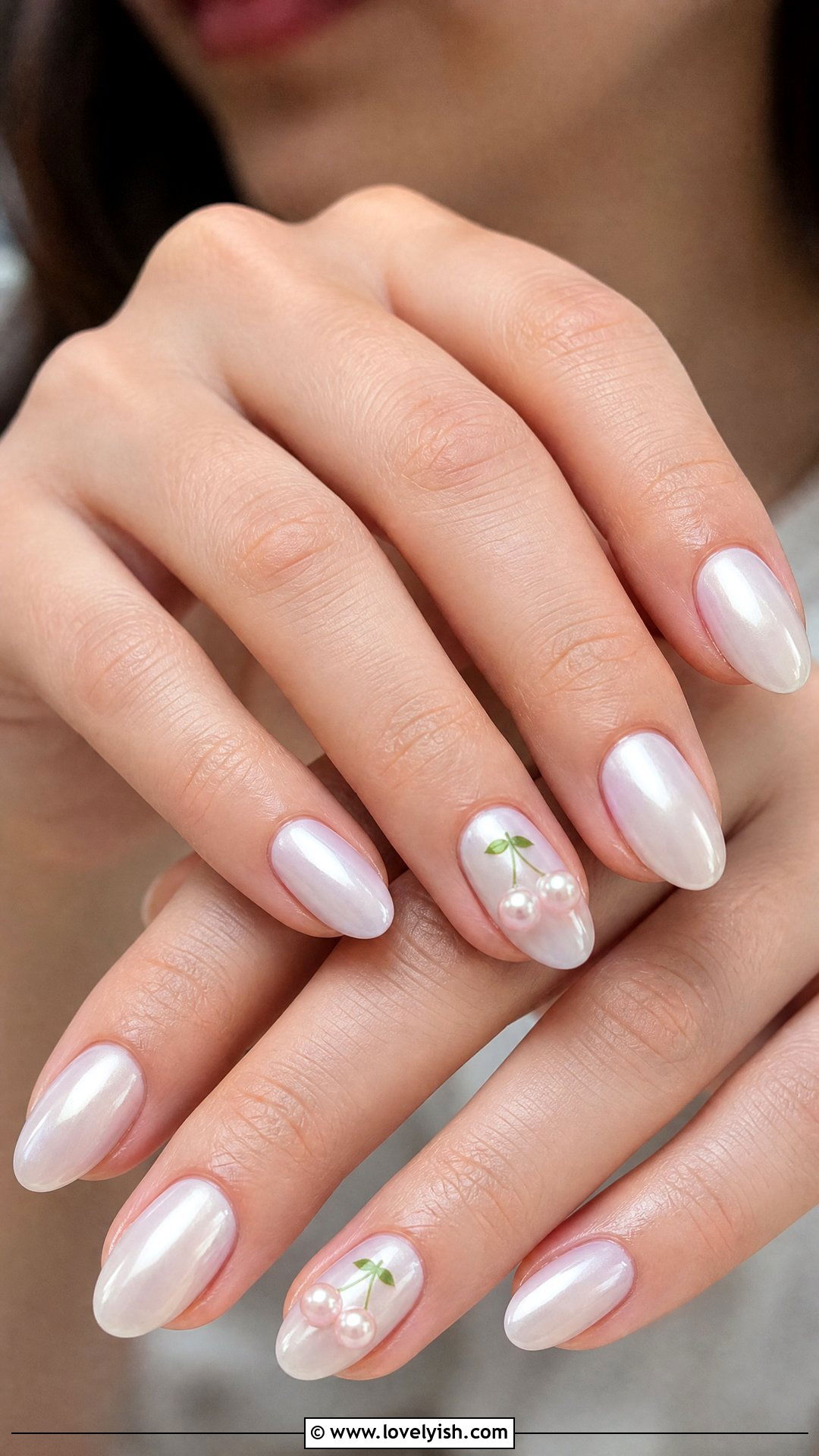 Cherry Pearl Nails - 50 cherry nails - 50 cherry nails
