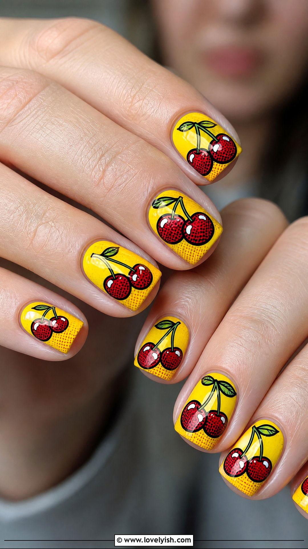 Cherry Pop Art Nails - 50 cherry nails - 50 cherry nails