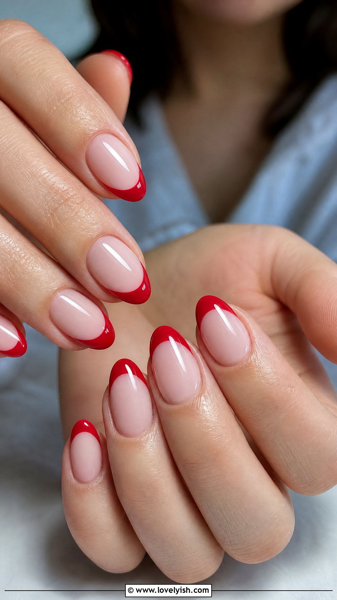 Cherry Red French Tip - 50 cute french tip nail designs - 50 cute french tip nail designs