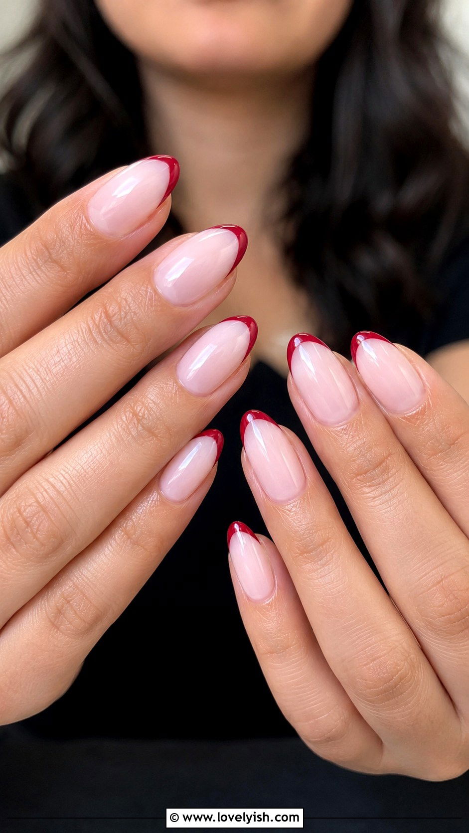 Cherry Red French Tips - 25 cute nail design ideas - 25 cute nail design ideas