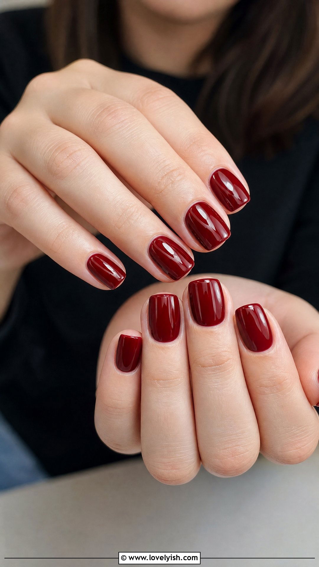 Cherry Red Glossy Builder Gel Nails - 50 builder gel nails - 50 builder gel nails