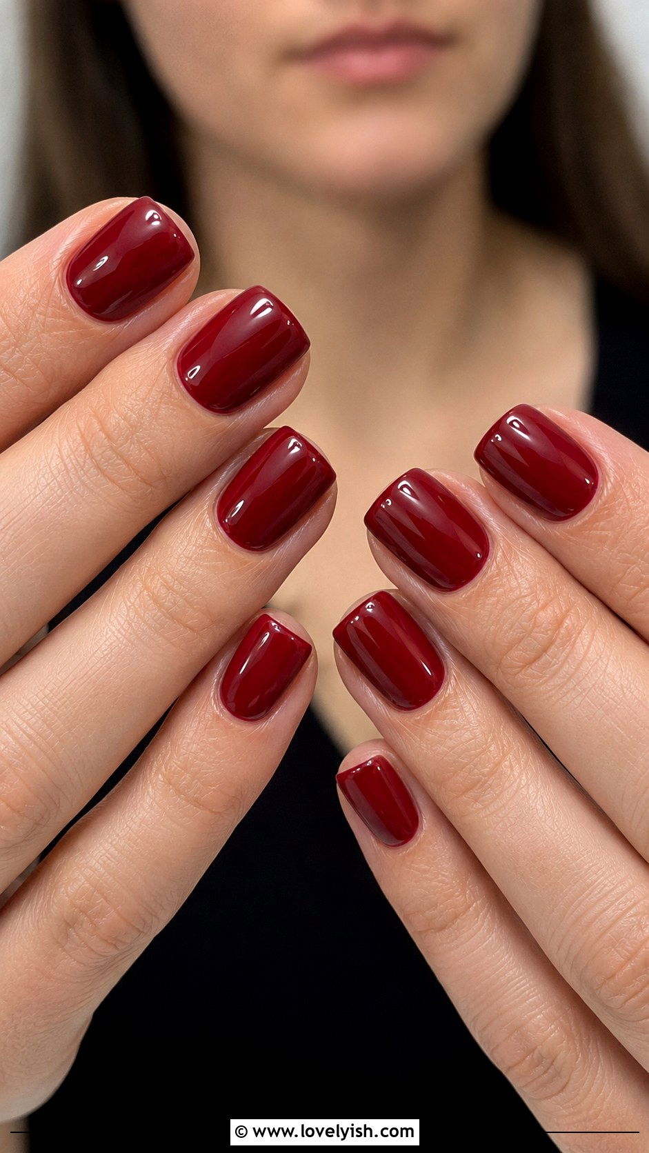 Cherry Red Glossy Nails - 47 nail inspiration - 47 nail inspiration